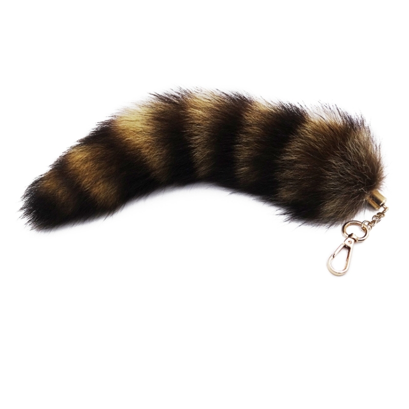 Fluffy Fox Tail Keychain Charm For Bags Backpacks Car Accessories 4