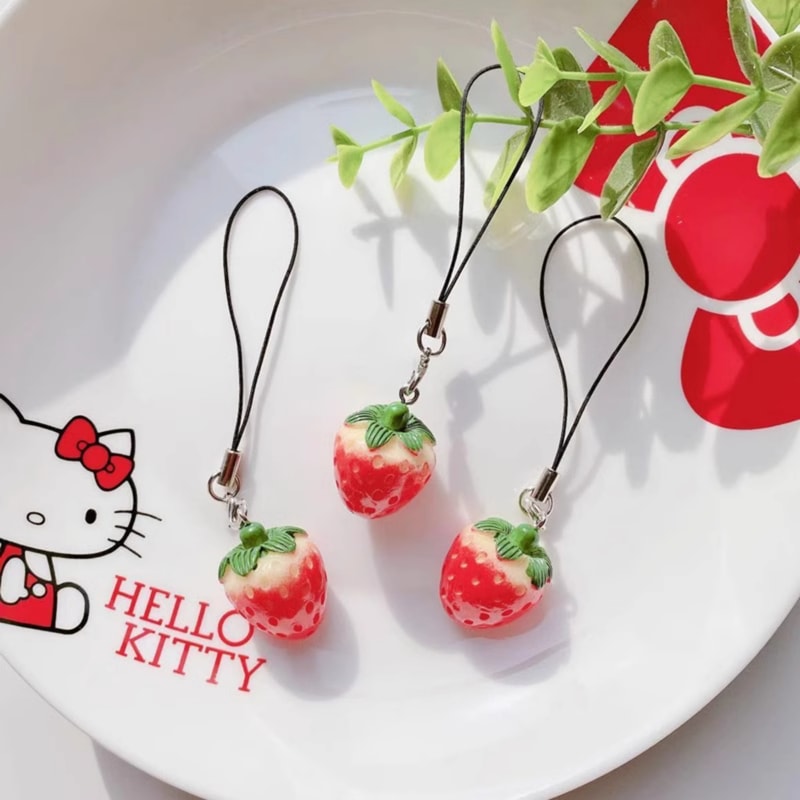 CharmingFruit Acrylic Fruit Keychain Bag Charm Cute Strawberry Tomato 3