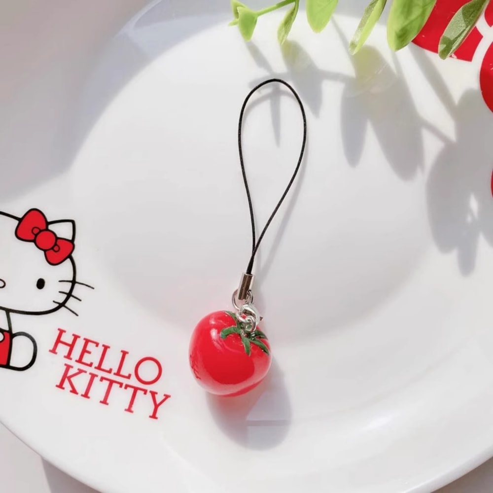 CharmingFruit Acrylic Fruit Keychain Bag Charm Cute Strawberry Tomato 5
