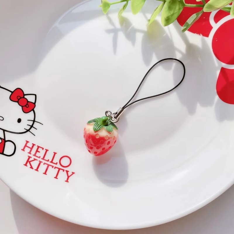CharmingFruit Acrylic Fruit Keychain Bag Charm Cute Strawberry Tomato 4