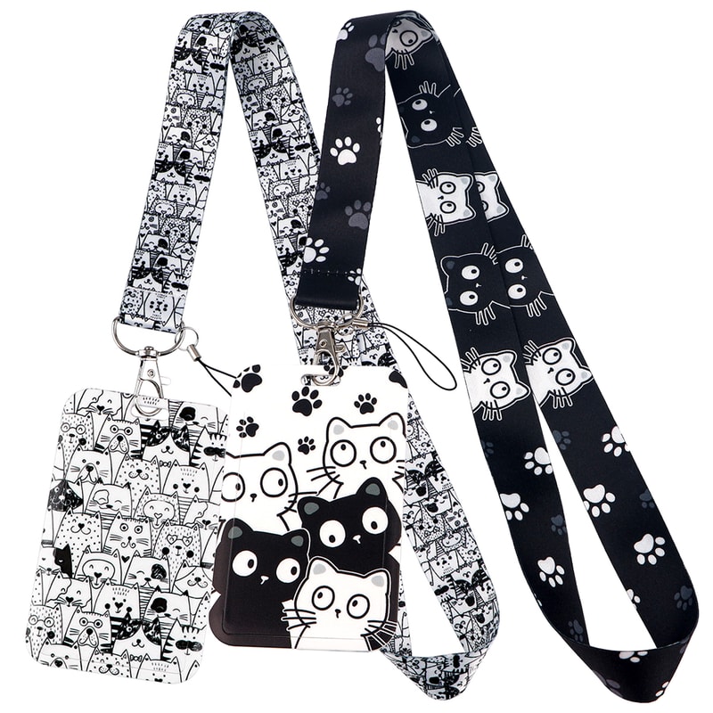 AdoraPaws Cat Lanyard Cute ID Card Holder Strap 0