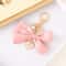 Elegant Pearl Ribbon Keychain For Women Bag Charm Accessories 9