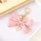 Elegant Pearl Ribbon Keychain For Women Bag Charm Accessories 9