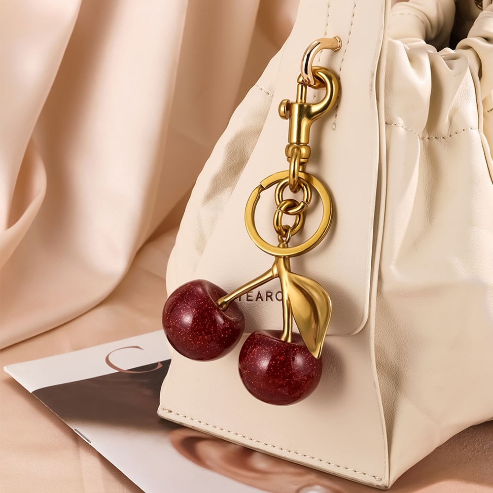 Cherry Charm Keychain Pendant For Bags Keys Everyday Accessories 2