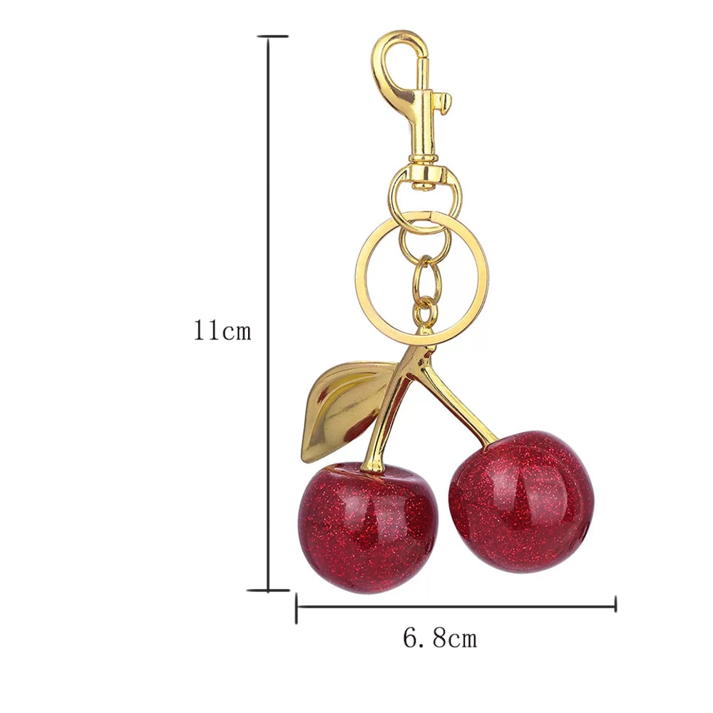 Cherry Charm Keychain Pendant For Bags Keys Everyday Accessories 3