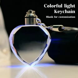 premium crystal keyring with led light elegant luminous keychain gift
