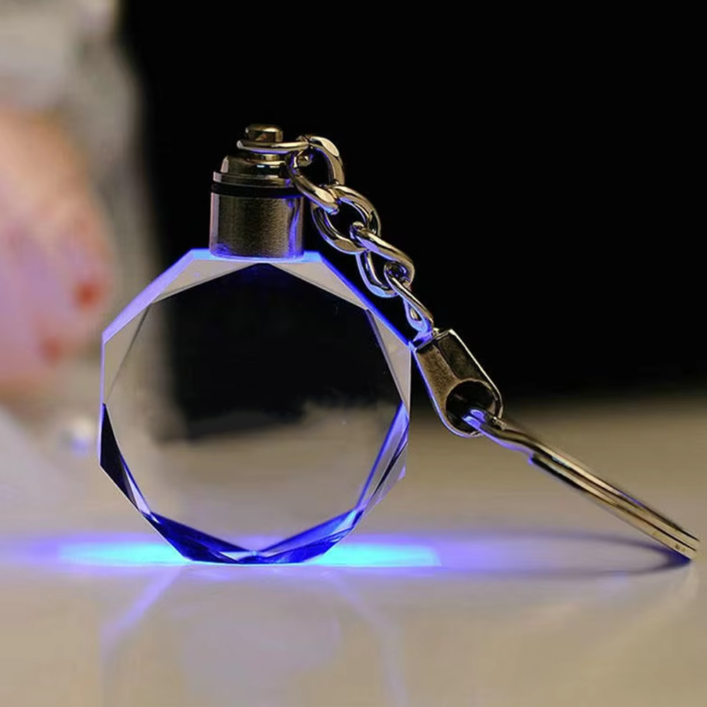 Premium Crystal Keyring With LED Light Elegant Luminous Keychain Gift 3