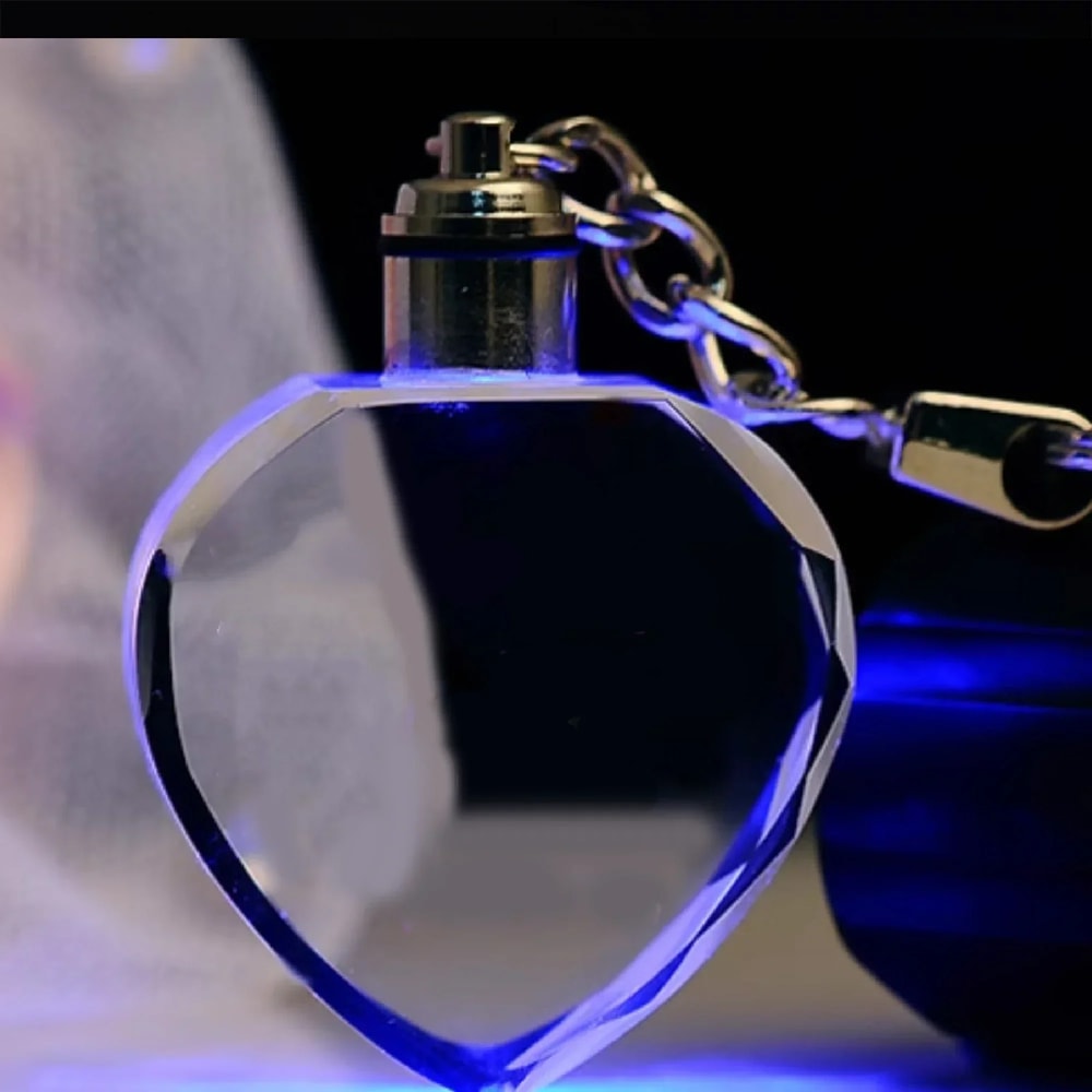 Premium Crystal Keyring With LED Light Elegant Luminous Keychain Gift 8