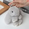 Fluffy Bunny Charm Keychain Cute Rabbit Bag Car Accessory 0