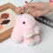 Fluffy Bunny Charm Keychain Cute Rabbit Bag Car Accessory 4