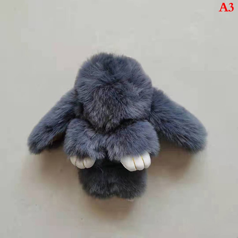 Fluffy Bunny Charm Keychain Cute Rabbit Bag Car Accessory 13