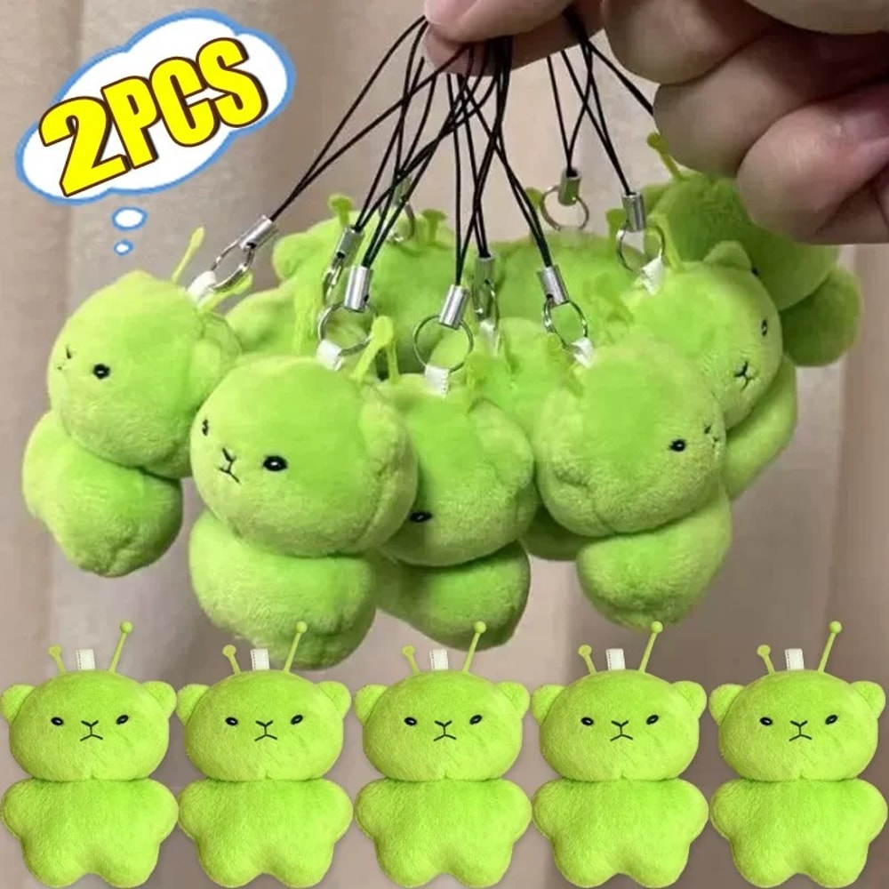 Galaxy Purr Alien Cat Plush Keychain Cute Backpack & Bag Charm Gift