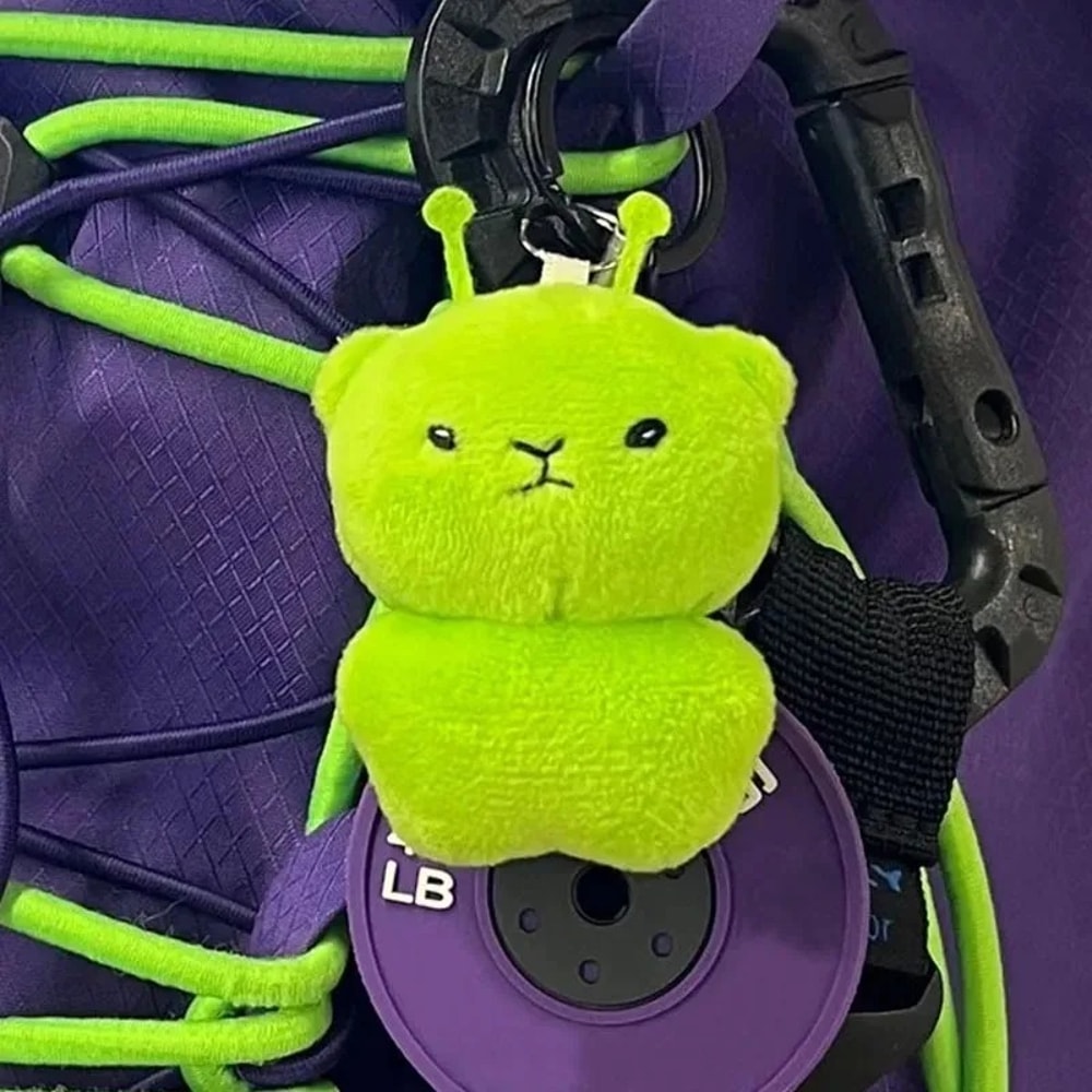 Galaxy Purr Alien Cat Plush Keychain Cute Backpack & Bag Charm Gift