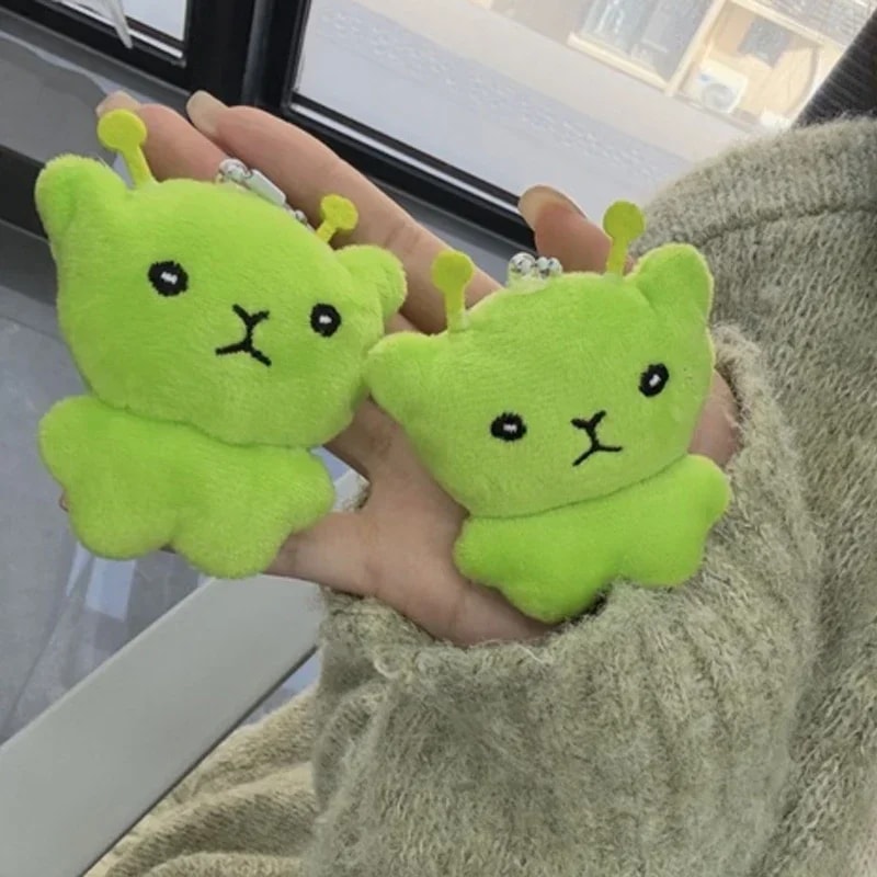 Galaxy Purr Alien Cat Plush Keychain Cute Backpack & Bag Charm Gift