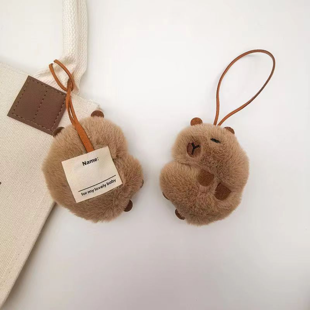 CapyBuddy Plush Capybara Keychain Backpack Name Tag For Kids 5