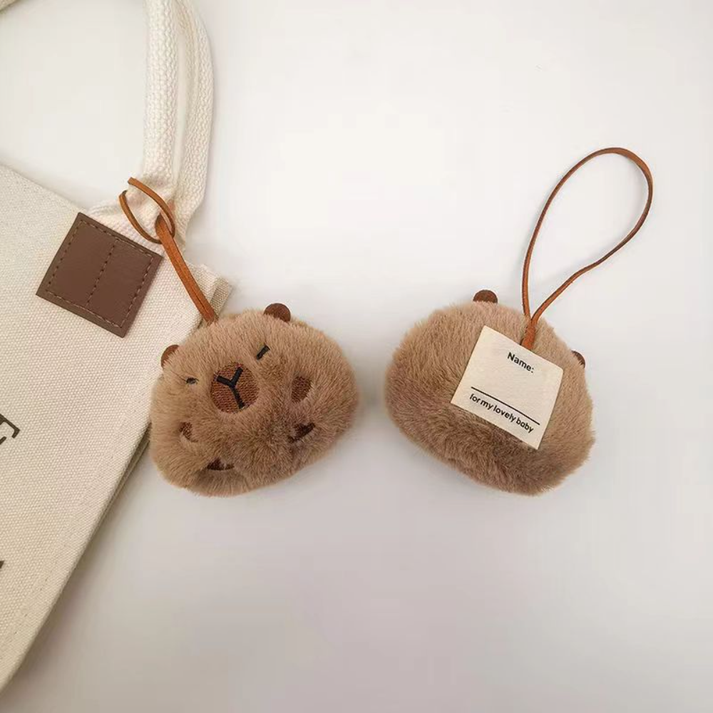 CapyBuddy Plush Capybara Keychain Backpack Name Tag For Kids 6