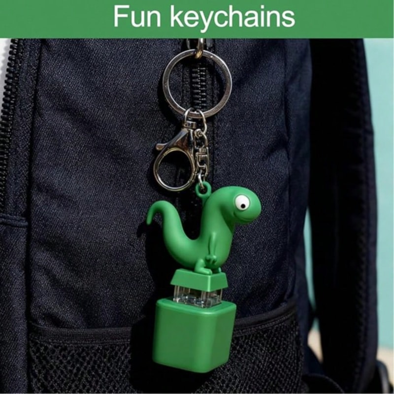 Lizard Click Fidget Keychain Rechargeable Stress Relief Toy 4