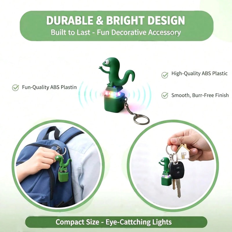 Lizard Click Fidget Keychain Rechargeable Stress Relief Toy 5