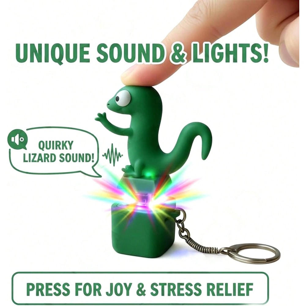 Lizard Click Fidget Keychain Rechargeable Stress Relief Toy 6