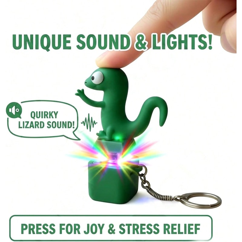 Lizard Click Fidget Keychain Rechargeable Stress Relief Toy 6