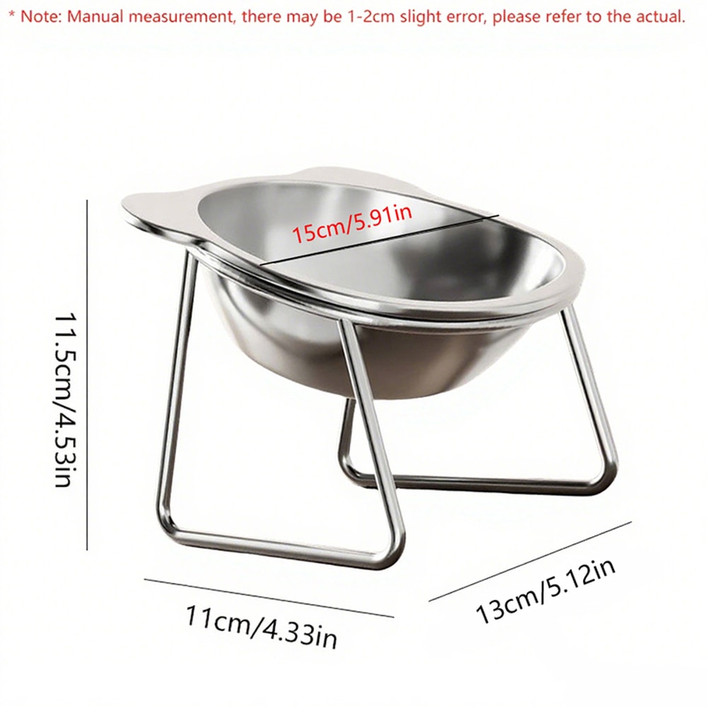 ErgoFeast Tilted Cat Bowl With Stainless Steel Stand 5