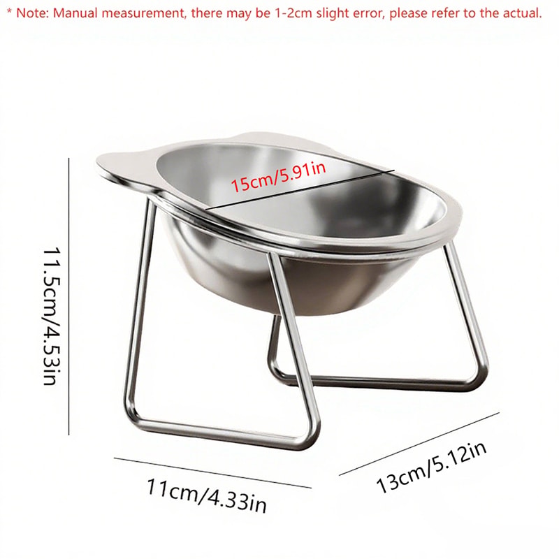 ErgoFeast Tilted Cat Bowl With Stainless Steel Stand 5