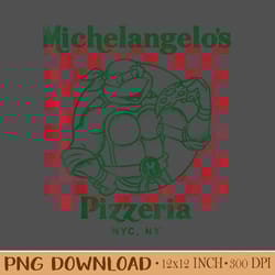 teenage mutant ninja turtles mikeys yummy pizza short sleeve design png. instant download