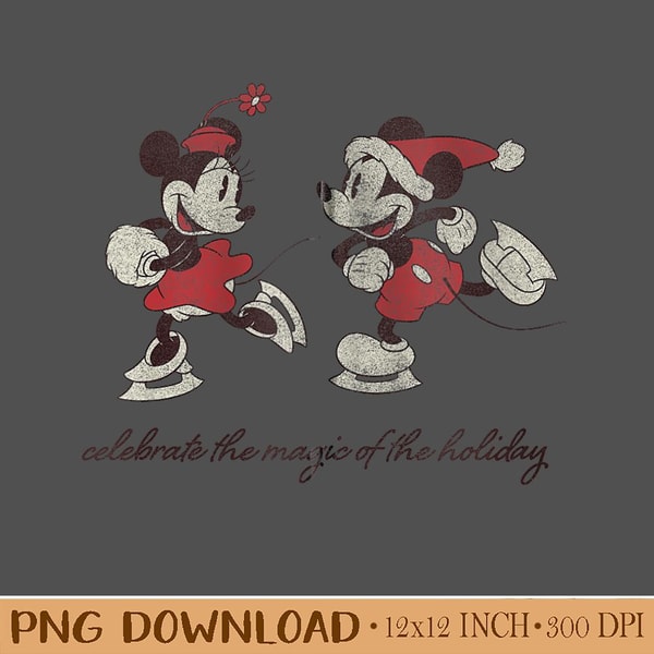 MLD356-Disney Mickey And Minnie The Magic Of The Holiday Christmas Zip Hoodie Design PNG. Instant Download.jpg