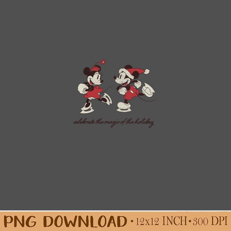 MLD359-Disney Mickey And Minnie The Magic Of The Holiday Christmas Long Sleeve Design PNG. Instant Download.jpg