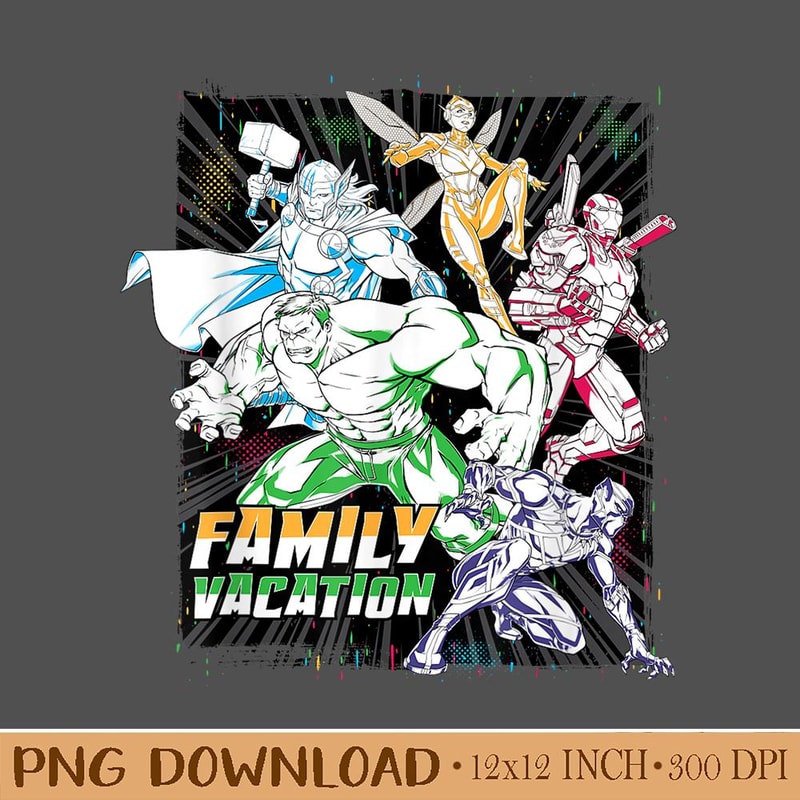 DO130324771-Marvel Avengers Family Vacation Trip Travel Line Art Design PNG. Instant Download.jpg