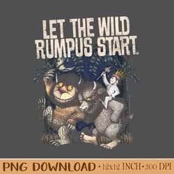 where the wild things are wild rumpus 2 design png. instant download