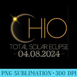 solar eclipse 2024 state ohio total solar eclipse - png graphics - high resolution and print-ready designs