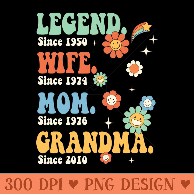 Legend Wife Mommy Grandma For Women Mother day - Download PNG images - Defying the Norms