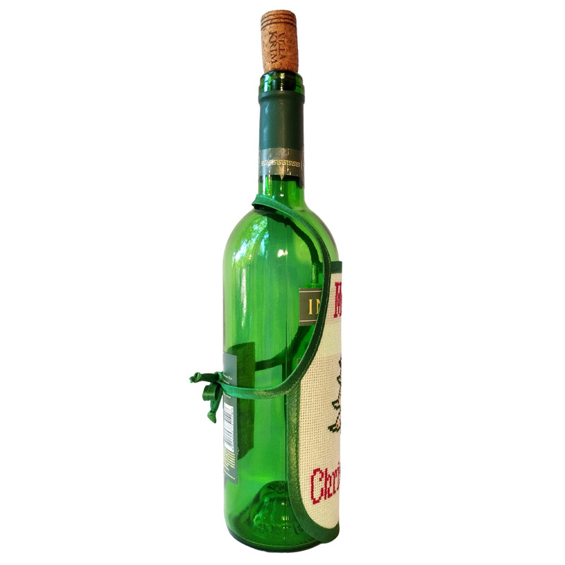 Easy Cross Stitch Pattern Bottle Cover Dress Wine Bottle Apron Christmas Decor For Table DIY Birthday Halloween Gift 2