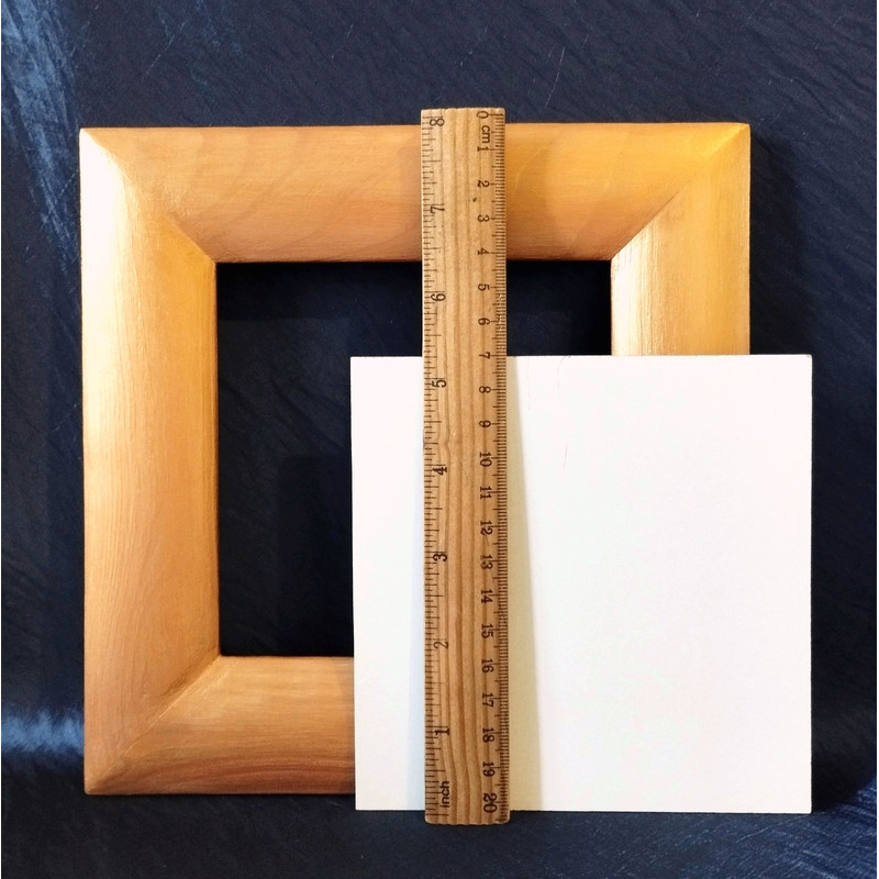 Natural Wood Frame Square 5 Inch Handmade Gold Square Frame Decoration For Embroidery Wooden Frame  0