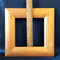 Natural Wood Frame Square 5 Inch Handmade Gold Square Frame Decoration For Embroidery Wooden Frame  2