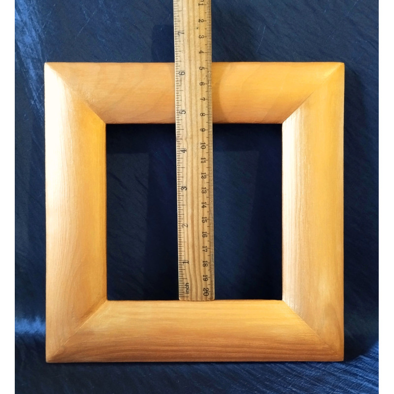 Natural Wood Frame Square 5 Inch Handmade Gold Square Frame Decoration For Embroidery Wooden Frame  2