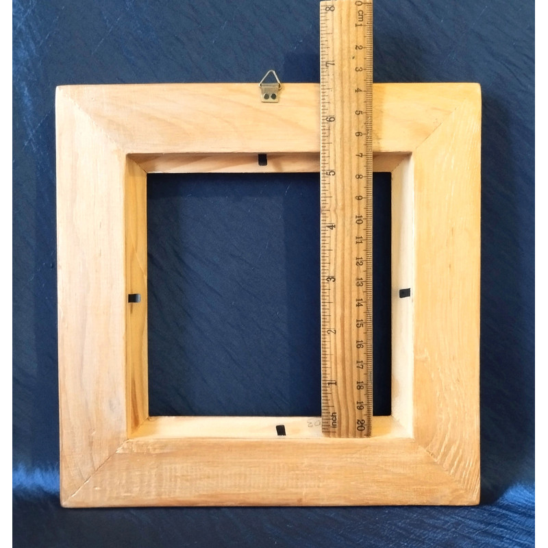 Natural Wood Frame Square 5 Inch Handmade Gold Square Frame Decoration For Embroidery Wooden Frame  3