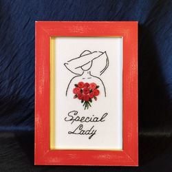 gift for women girl with flowers 3d embroidery bouquet of roses valentine gift anniversary present wife floral bouquet