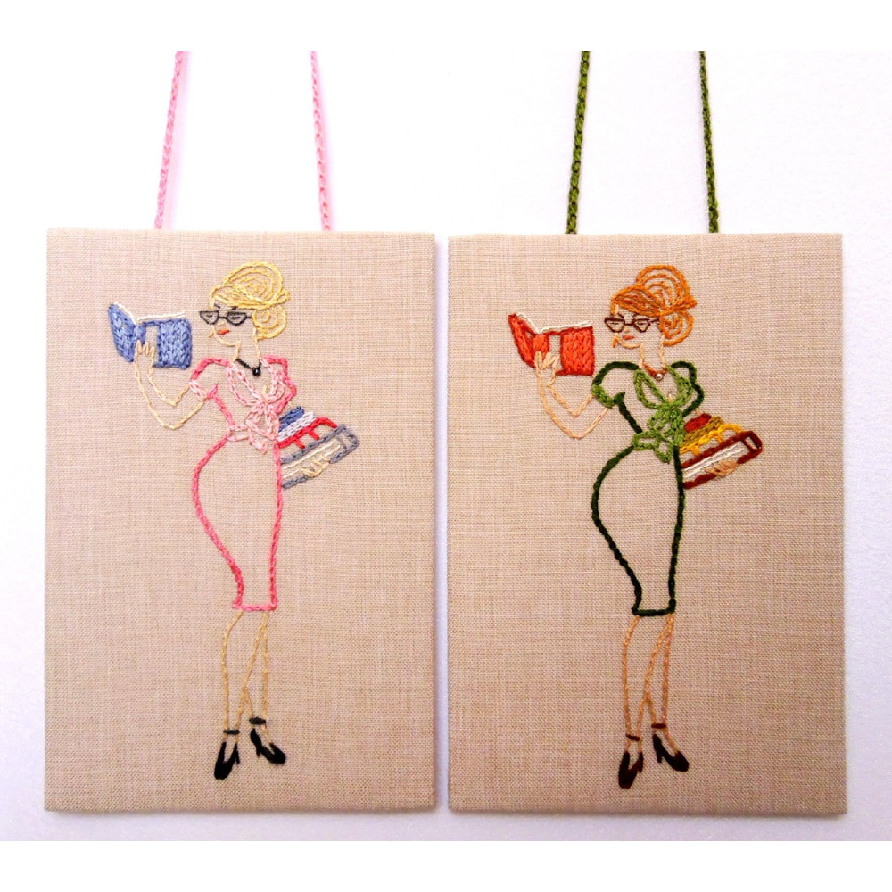 Hand Embroidery Art Librarian Gifts Gift For Coworker High School Graduation Gift Girl Boss Book Lo 4