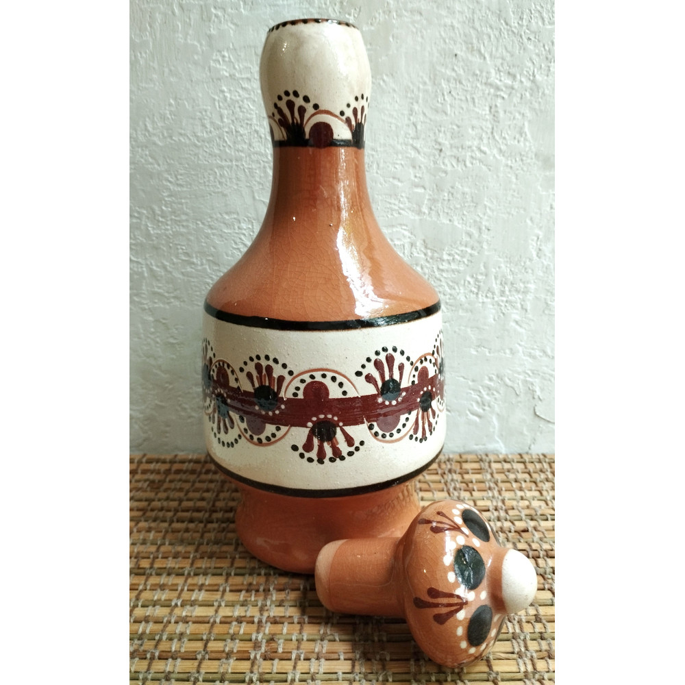 Wine Set Of Vintage Ukrainian Ceramic Wine Bottle With Six Small Wineglasses Ukrainian Majolica Gla 3