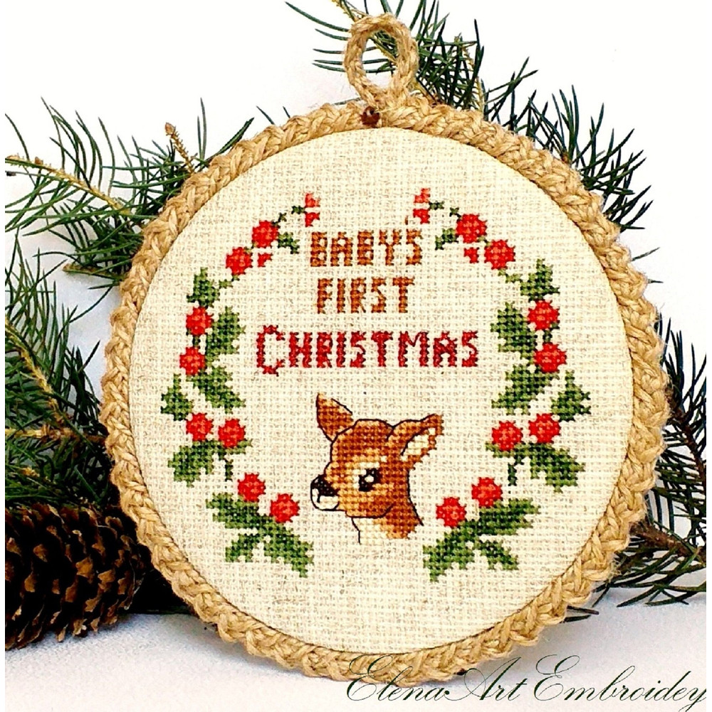Babys First Christmas Ornament Handmade 1st Christmas Boy My First Christmas Keepsake New Parent Gi 9
