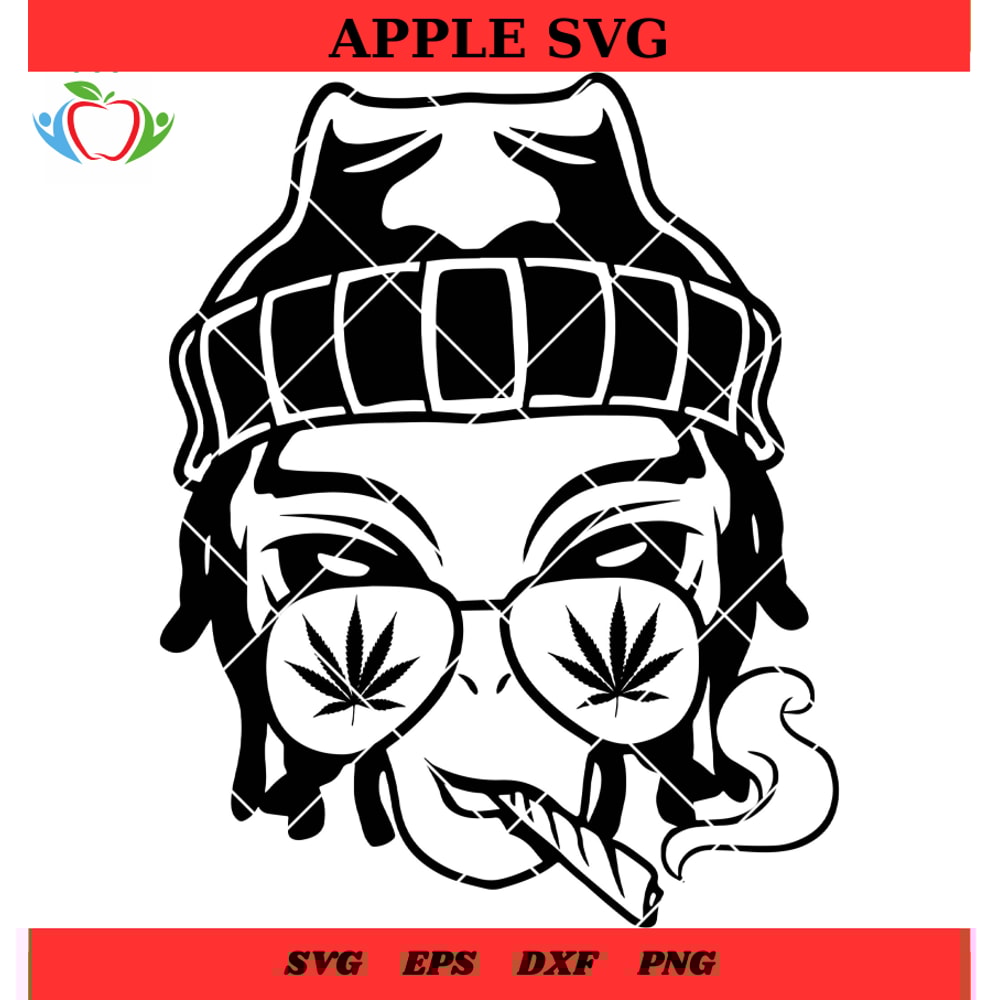 Aliens Wearing Cannabis Leaves Glasses Svg, Smoking Marijuana Svg, Alien Svg - SVG Lucky.jpg