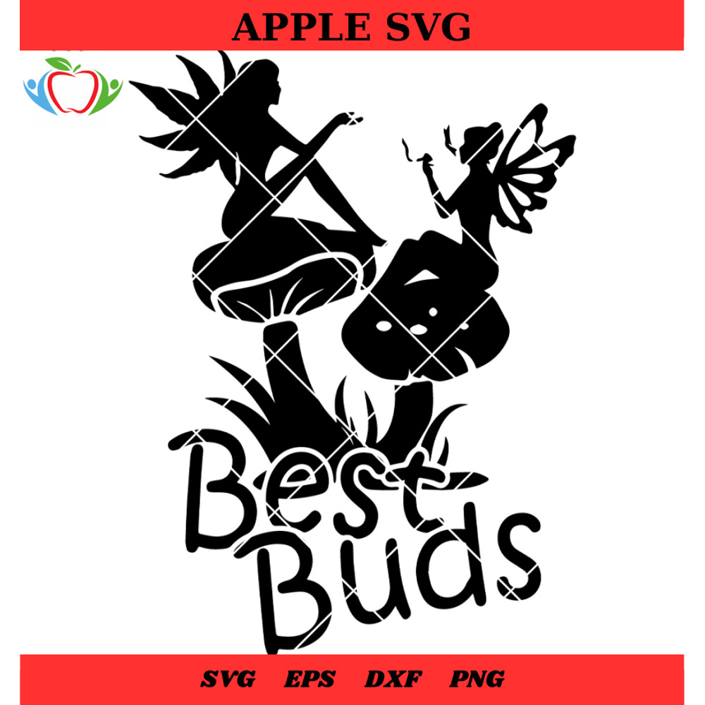 Best Buds Weed Fairy Svg, Fairy Clipart Smoking Weed Svg - SVG Lucky.jpg