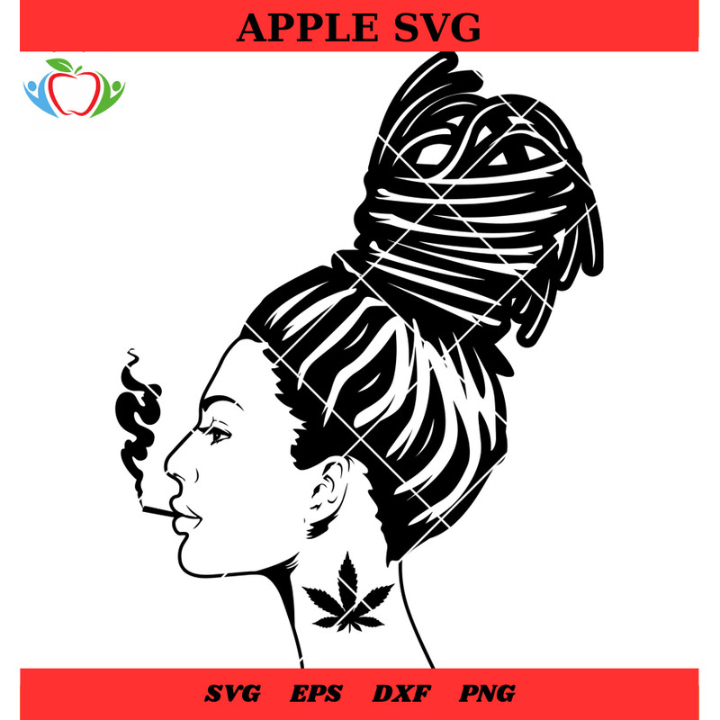 Cannabis Dreadlocks Black Woman Svg, Cannabis Dreadlocks Svg - SVG Lucky.jpg