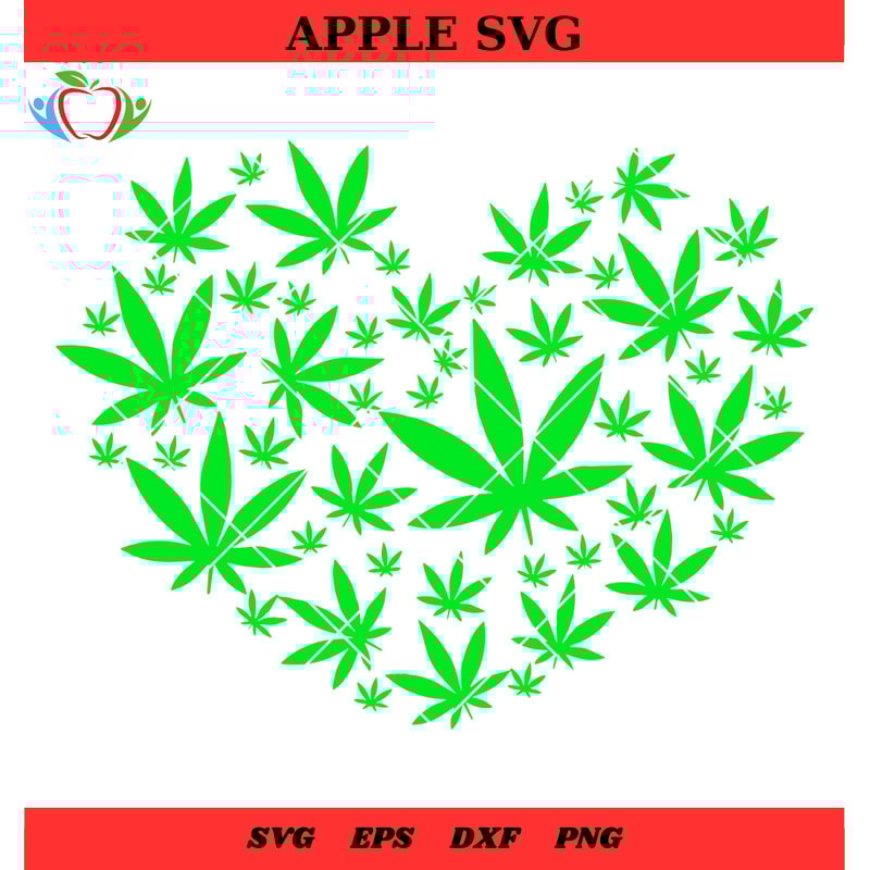 Cannabis Heart Shirt Svg, Cannabis Love Svg, Weed Hemp Pot Ganja Hash Svg - SVG Lucky.jpg