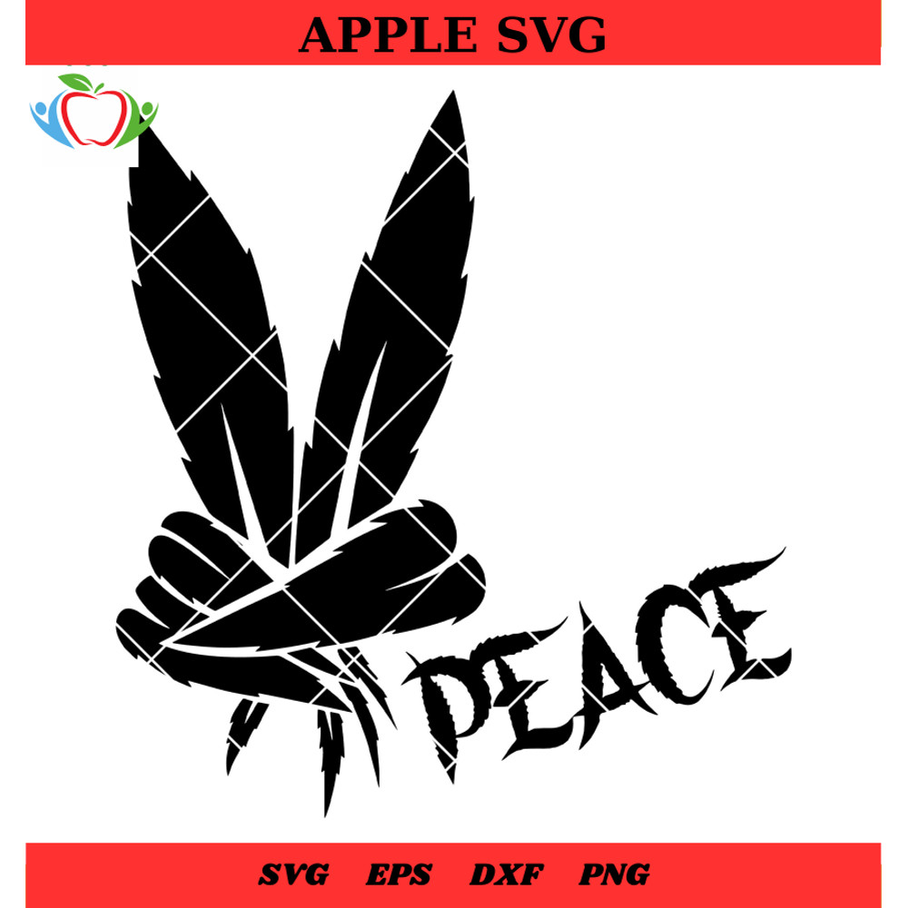 Cannabis Leaves Two Fingers Greeting Design Svg, Marijuana Svg - SVG Lucky.jpg
