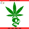 Cannabis on the skull Svg, Halloween Skull weed No Hole Svg - SVG Lucky.jpg