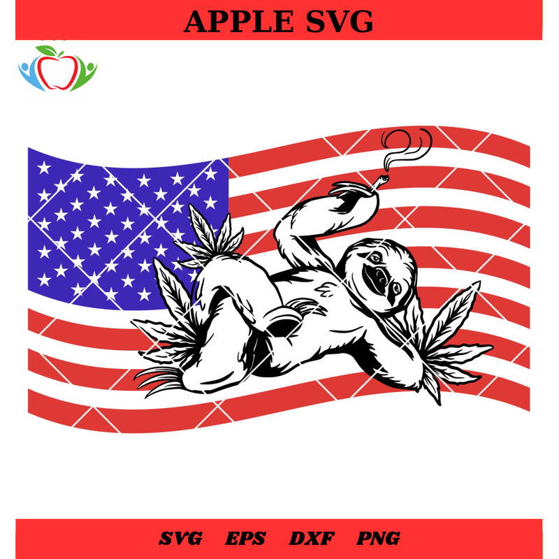 Cannabis Sloth SVG, Animal Smoking Marijuana Svg, Smoke Weed Sloth Svg - SVG Lucky.jpg