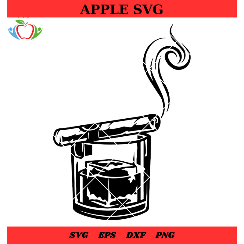 Cigar Smoking Svg, Cigarette Svg, Whiskey Svg, Smoking Cigarette - SVG Lucky.jpg